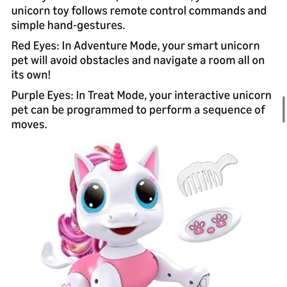 Magical Pink and White Unicorn Toy with Accessories Robo pet - Picture 2 of 6